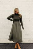 Restless Hearts Satin Sweater Dress