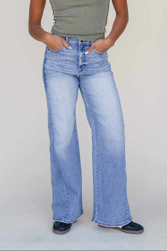 Canyon Wash Wide Leg Jeans