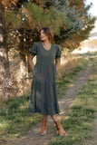 Rust Revival Tiered Dress