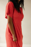 Crimson Hour Midi Dress