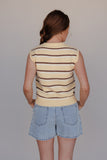 Sunny Stripe Button Vest