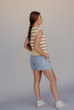 Sunny Stripe Button Vest