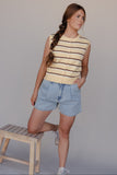 Sunny Stripe Button Vest