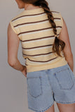 Sunny Stripe Button Vest
