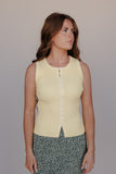 Golden Glow Button Tank