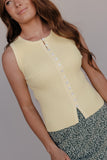 Golden Glow Button Tank