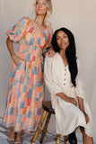 Lady in Linen Shift Dress