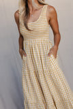 Lemonade Stand Gingham Maxi