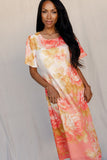 Blushing Meadow Flutter Sleeve Dress