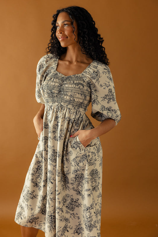 Here’s To Hoping Smocked Dress