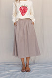 Cinnamon Sugar Midi Skirt