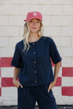Red Hot Button Blouse