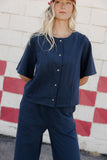Red Hot Button Blouse