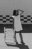 Red, White & Ruffles Collared Dress