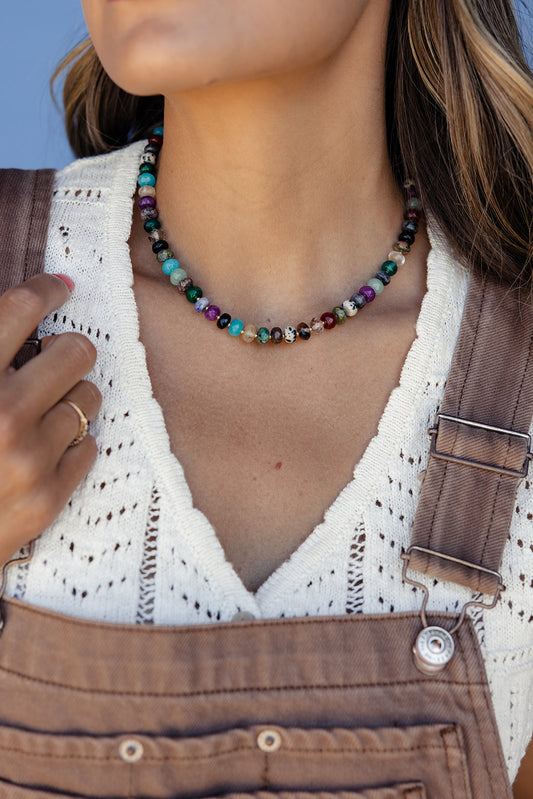Multi-Colored Gemstone Necklace