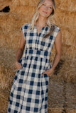Starry Nights Plaid Midi