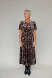 Velvet Ember Midi Dress