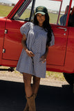 Navy Skies Babydoll Dress