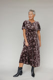 Velvet Ember Midi Dress
