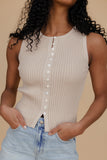 Golden Glow Button Tank