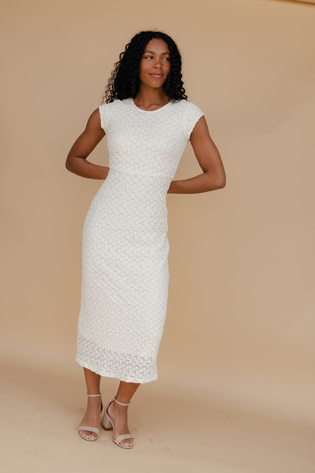 Polagram Juliet Lace Midi Dress