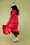 Audie Gingham Tiered Maxi