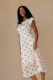 Amelie Polkadot Midi Dress