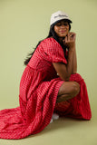 Audie Gingham Tiered Maxi