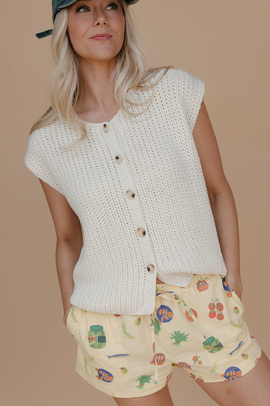 Honey Button Knit Vest