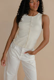 Milk + Sugar Button Tank