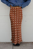 Toffee Dot Maxi Skirt