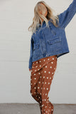 Toffee Dot Maxi Skirt