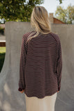 Mullberry Stripe Pullover