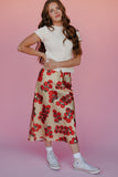 On The Vine Satin Skirt