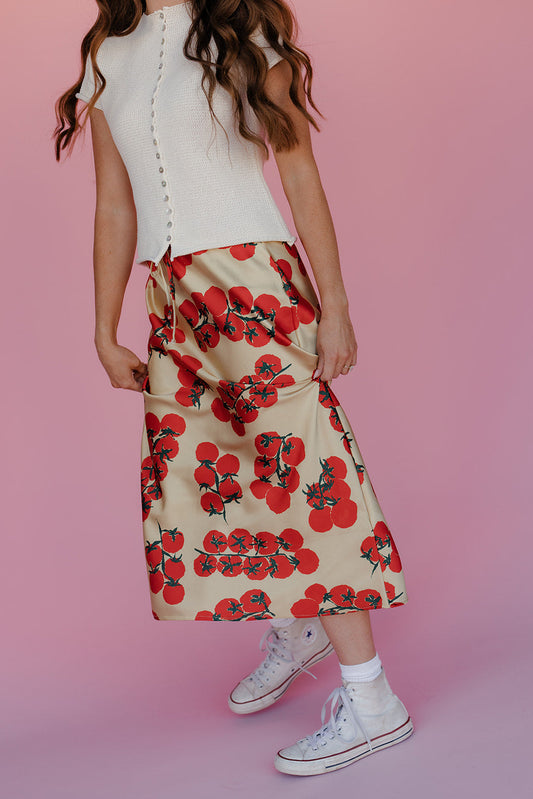 On The Vine Satin Skirt