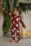 Bamboo Zip Pajamas | Vintage Santa
