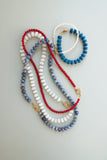 White Jade + Blue Necklace
