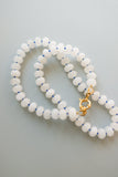 White Jade + Blue Necklace