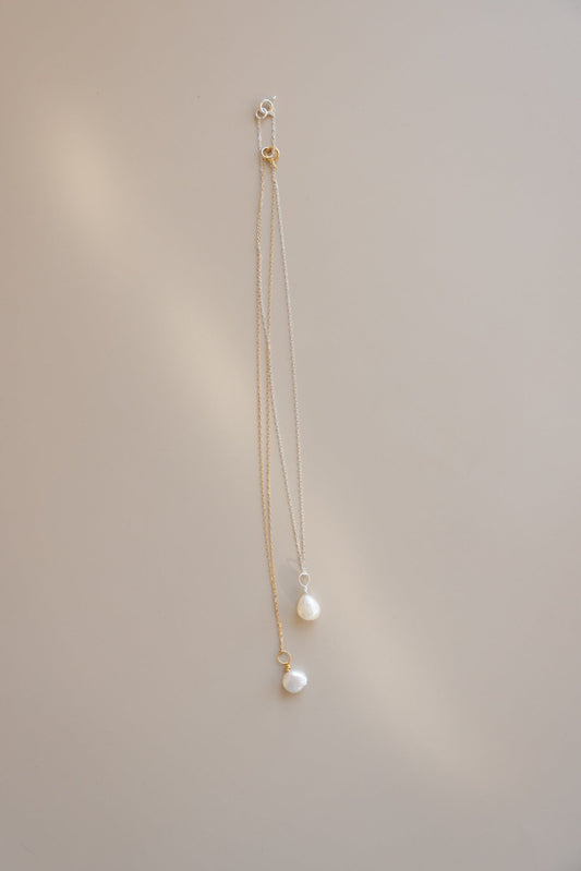 Chain Necklace + Pearl Pendant