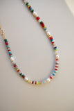 Mixed Gemstone + Pearl Necklace