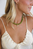 Green Jade Necklace + Starfish Pendant