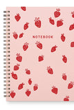Strawberry Pattern Journal - Lined Notebook