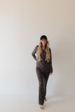 Women's Bamboo Pajama | Charcoal Arm Day