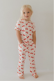 Toddler Short Sleeve Bamboo Lounge Set | Cherry Orchard