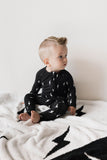 Bamboo Zip Pajamas | Midnight Lightning Bolt