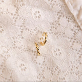 Lottie Black Onyx & Gold Polka Dot Hoops