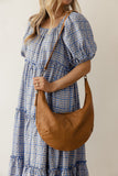 Rhea Slouchy Crescent Shoulder Crossbody Bag