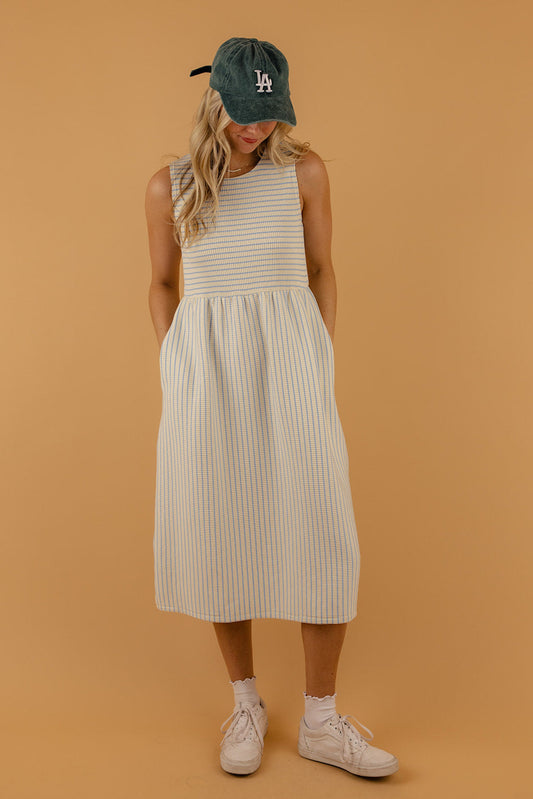 On Your Mind Striped Tank Dress