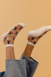 Cherry Embroidered Mesh Ankle Socks