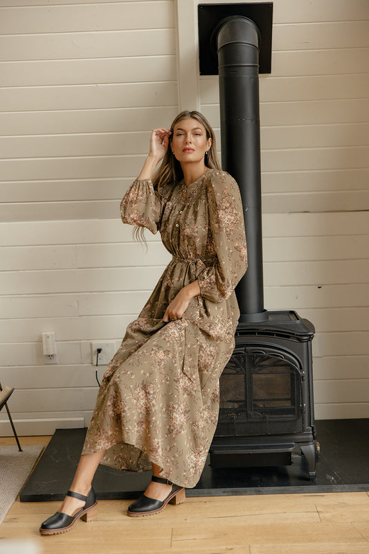 Hearthside Floral Tie Dress